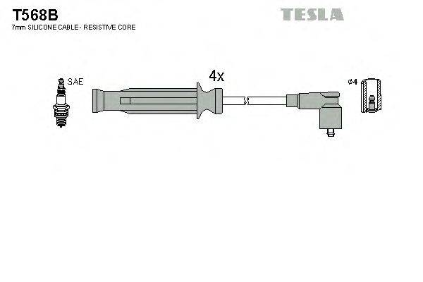 Комплект проводов зажигания TESLA T568B
