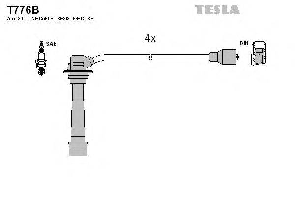 Комплект проводов зажигания TESLA T776B