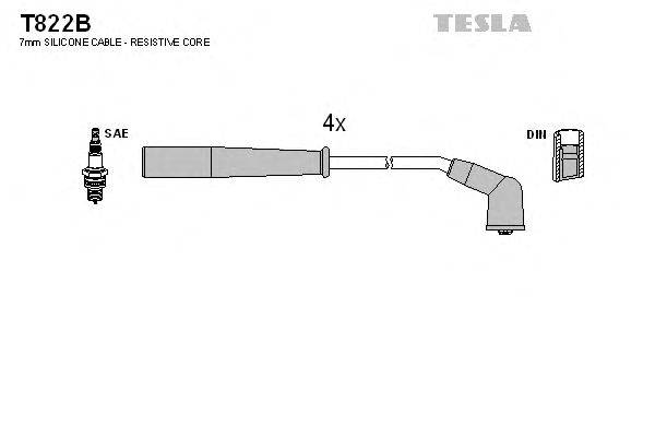 Комплект проводов зажигания TESLA T822B