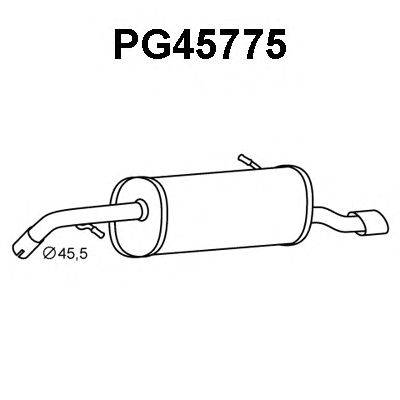 Глушитель выхлопных газов конечный VENEPORTE PG45775