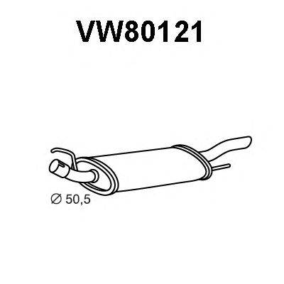 Глушитель выхлопных газов конечный VENEPORTE VW80121