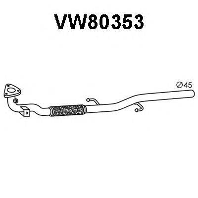 Труба выхлопного газа VENEPORTE VW80353