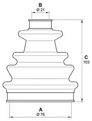 Комплект пылника, приводной вал OPEN PARTS SJK7275.00