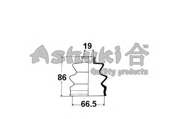 Комплект пылника, приводной вал ASHUKI 0864-6008