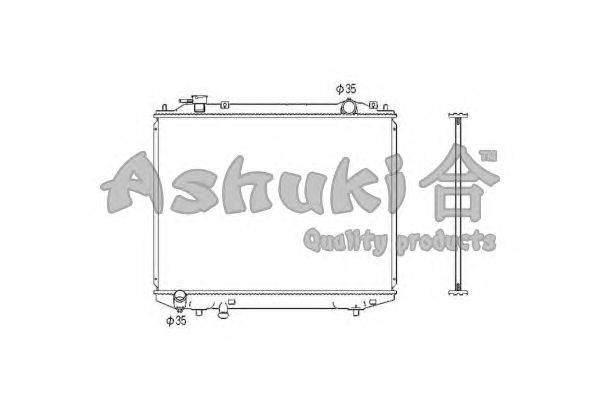Радиатор, охлаждение двигателя ASHUKI M558-93
