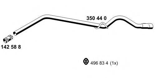 Труба выхлопного газа ERNST 350440