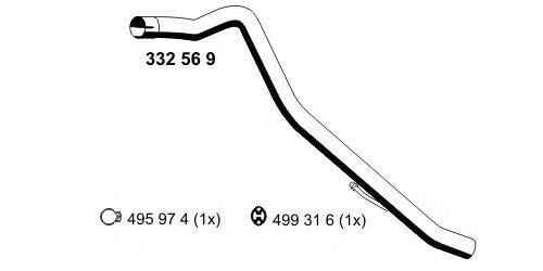 Труба выхлопного газа ERNST 332569