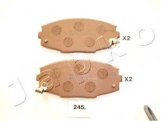 Комплект тормозных колодок, дисковый тормоз ASHIKA PA245AF
