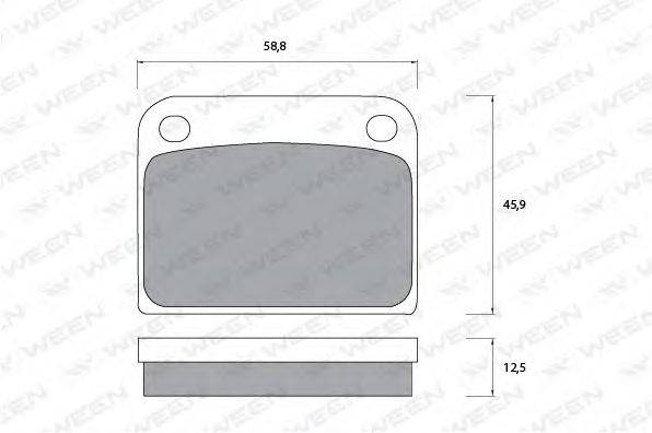 Комплект тормозных колодок, дисковый тормоз WEEN 20401