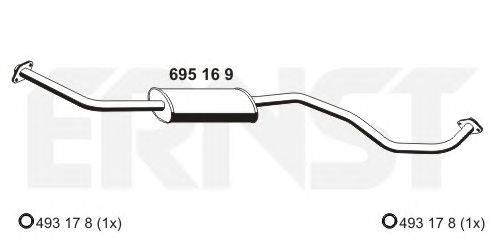 Средний глушитель выхлопных газов ERNST 695169