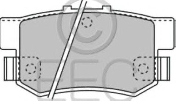 Комплект тормозных колодок, дисковый тормоз EEC BRP0680