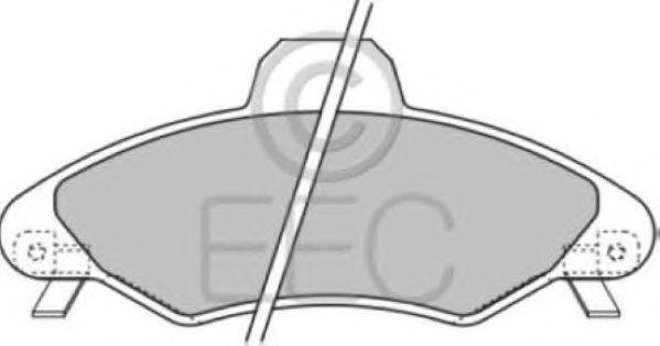 Комплект тормозных колодок, дисковый тормоз EEC BRP1021