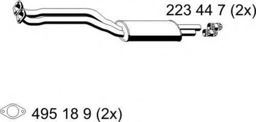 Предглушитель выхлопных газов ERNST 284011