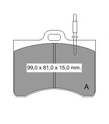 Комплект тормозных колодок, дисковый тормоз VEMA 20356