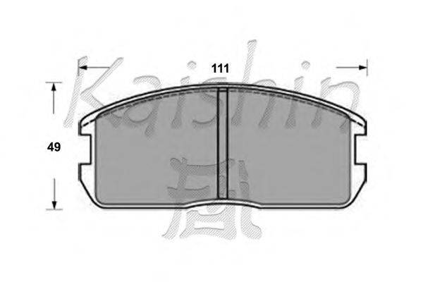 Комплект тормозных колодок, дисковый тормоз KAISHIN D6010