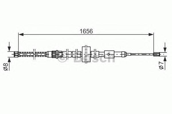 Трос, стояночная тормозная система BOSCH 1 987 477 429