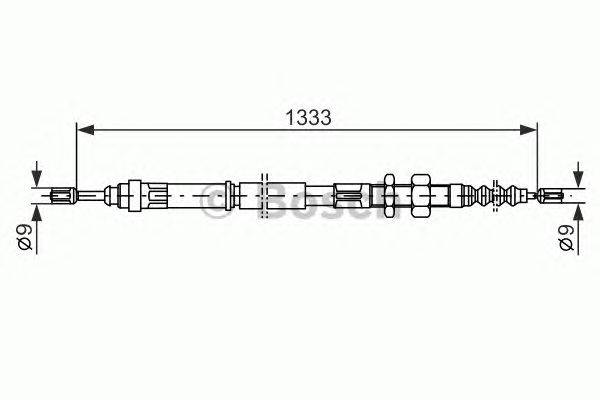 Трос, стояночная тормозная система BOSCH 1 987 477 440