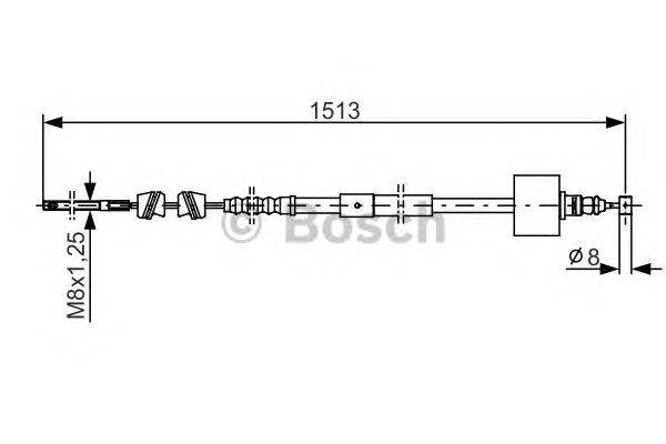 Трос, стояночная тормозная система HERTH+BUSS JAKOPARTS J11641