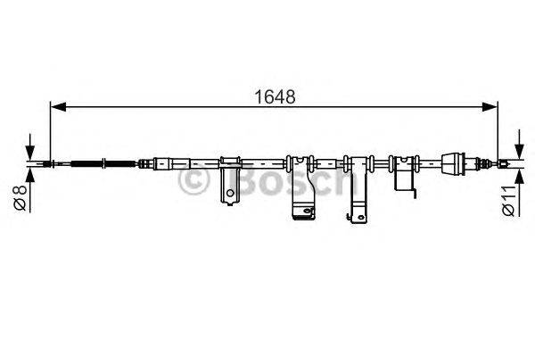 Трос, стояночная тормозная система BOSCH 1987482350