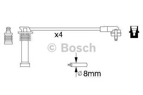 Комплект проводов зажигания BOSCH 0986356805