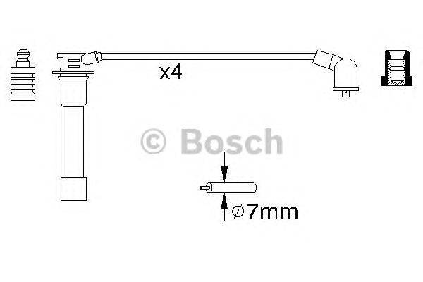 Комплект проводов зажигания BOSCH 0 986 356 837