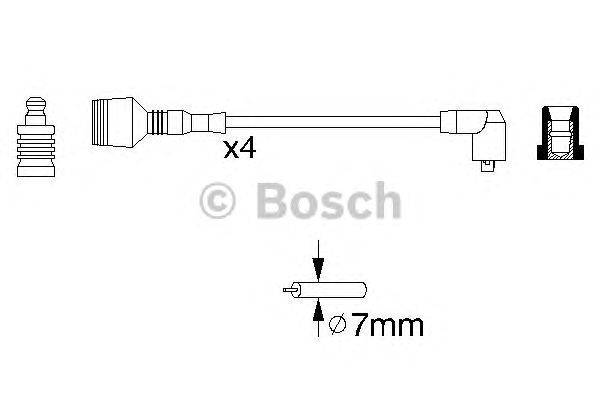 Комплект проводов зажигания BOSCH 0 986 356 856