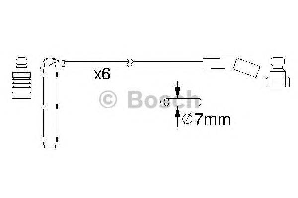 Комплект проводов зажигания BOSCH 0986357155