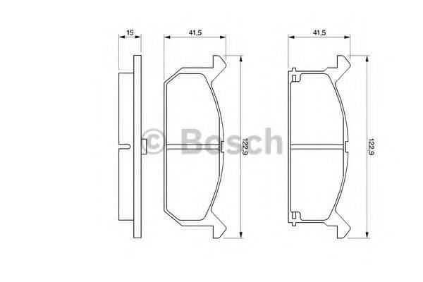 Комплект тормозных колодок, дисковый тормоз BOSCH BP605