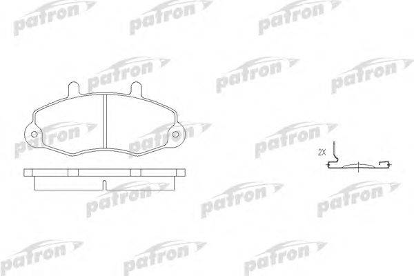 Комплект тормозных колодок, дисковый тормоз PATRON PBP1338
