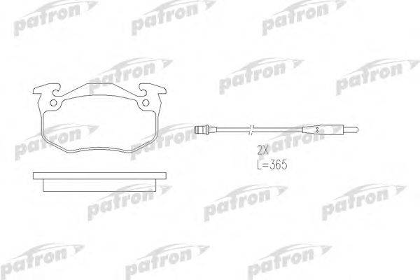 Комплект тормозных колодок, дисковый тормоз PATRON PBP881