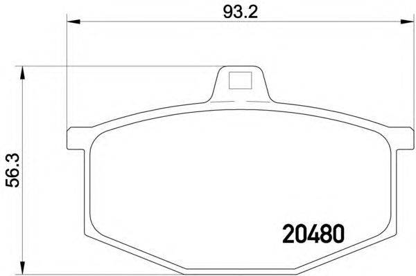 Комплект тормозных колодок, дисковый тормоз HELLA PAGID 20480