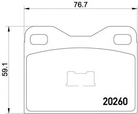 Комплект тормозных колодок, дисковый тормоз HELLA PAGID 20260