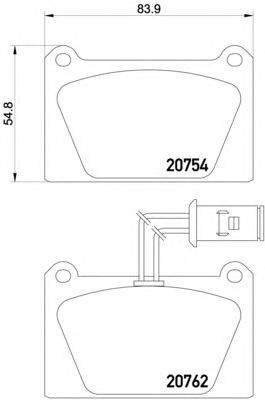 Комплект тормозных колодок, дисковый тормоз HELLA PAGID 20754