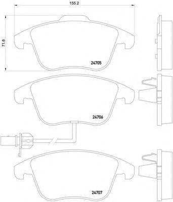Комплект тормозных колодок, дисковый тормоз HELLA PAGID 8DB 355 013-861