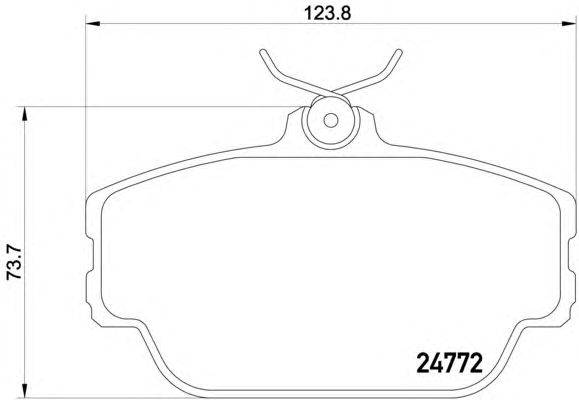 Комплект тормозных колодок, дисковый тормоз HELLA PAGID 24772