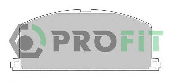 Комплект тормозных колодок, дисковый тормоз PROFIT 50000308