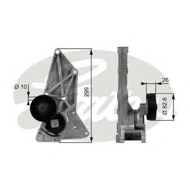 Натяжной ролик, поликлиновой  ремень GATES T38126