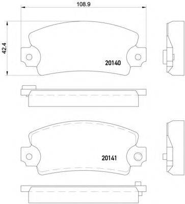 Комплект тормозных колодок, дисковый тормоз TEXTAR 2014003