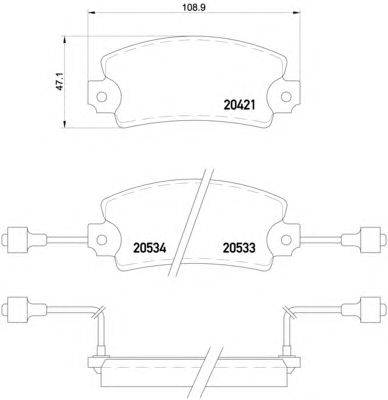 Комплект тормозных колодок, дисковый тормоз TEXTAR 2042103