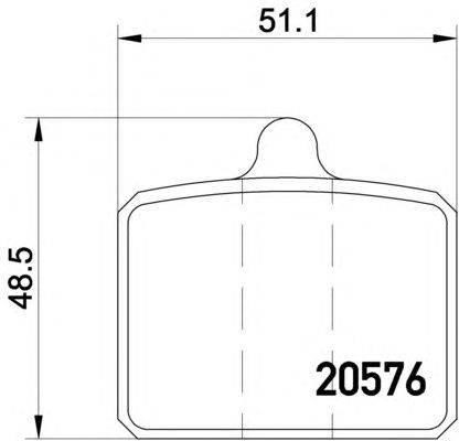 Комплект тормозных колодок, дисковый тормоз TEXTAR 20576