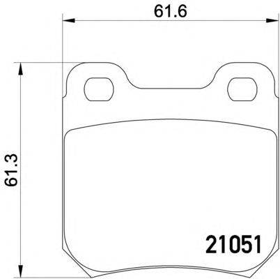 Комплект тормозных колодок, дисковый тормоз TEXTAR 2105101