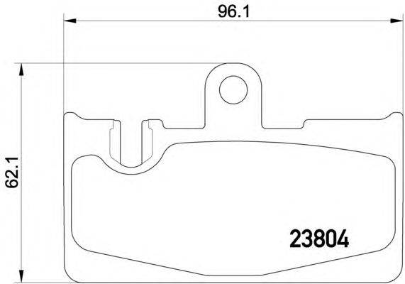 Комплект тормозных колодок, дисковый тормоз TEXTAR 23804