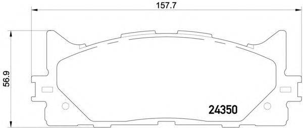 Комплект тормозных колодок, дисковый тормоз TEXTAR 24350