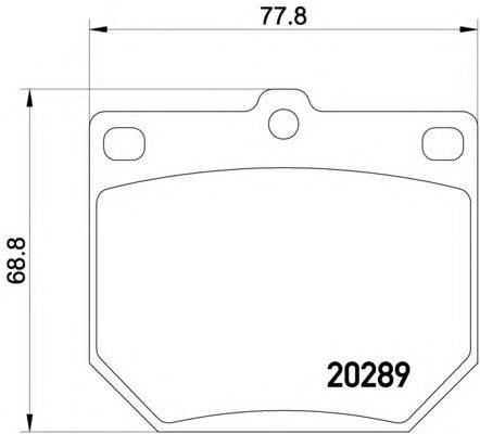 Комплект тормозных колодок, дисковый тормоз TEXTAR 2028902