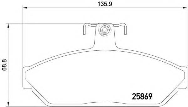 Комплект тормозных колодок, дисковый тормоз TEXTAR 2586901
