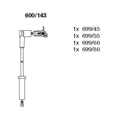 Комплект проводов зажигания BREMI 600143