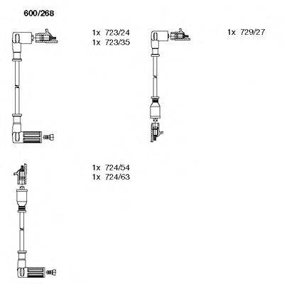 Комплект проводов зажигания BREMI 600/268