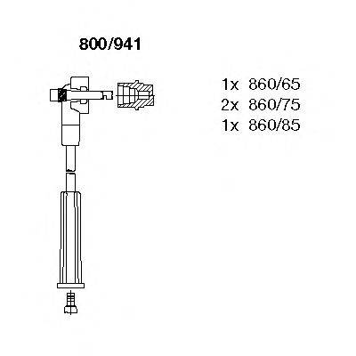 Комплект проводов зажигания BREMI 800941