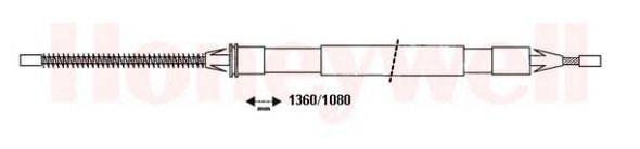 Трос, стояночная тормозная система BENDIX 432818B