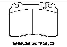 Комплект тормозных колодок, дисковый тормоз FTE 21153